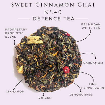 Sweet Cinnamon Chai No. 40 – Spiced Probiotic White Tea Discs